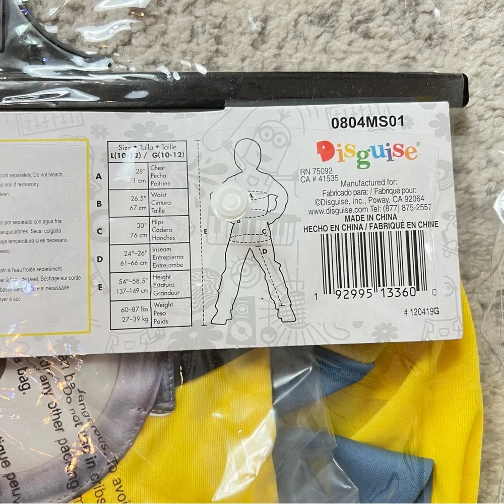 Kids Minions Halloween Costume Boys Large 10/12 - Picture 3 of 3